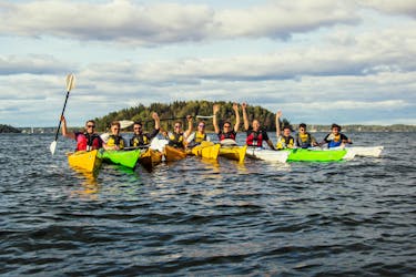 Kayak around Stockholm Archipelago towards Vaxholm